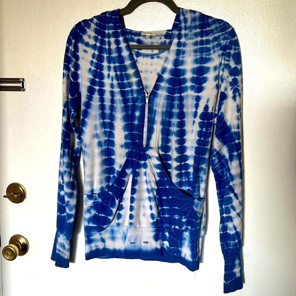 tie dye Maurice’s half zip hoodie